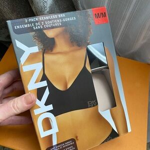DKNY Nude and Black Seamless Bralette Duo